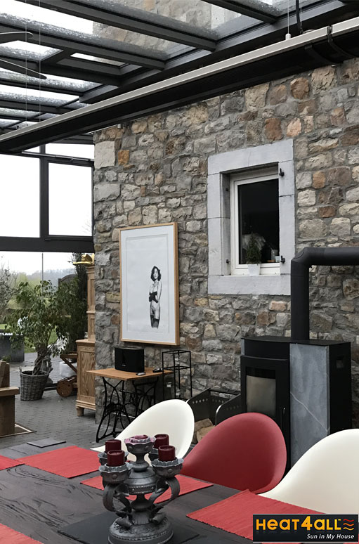 Chauffage par infrarouge pour terrasse et extérieur 1800W