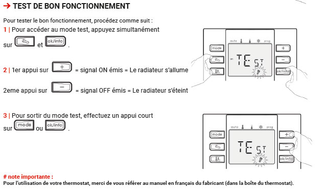 gestion température radiateur infrarouge